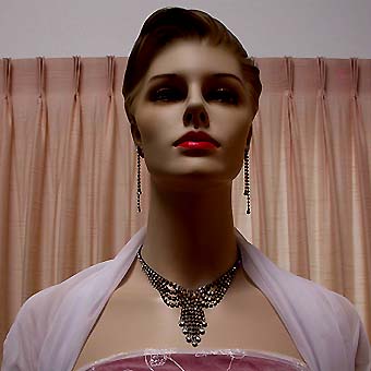a beautiful vintage costume jewelry parure