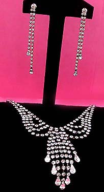 a beautiful vintage costume jewelry parure