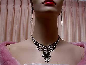 a beautiful vintage costume jewelry parure
