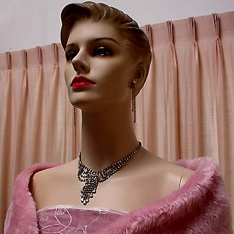 a beautiful vintage costume jewelry parure