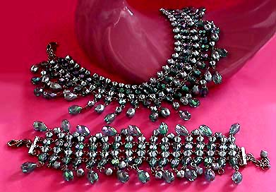 a beautiful vintage costume jewelry parure
