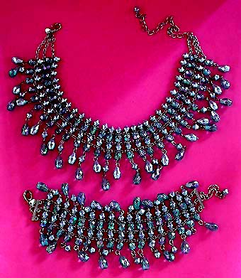 a beautiful vintage costume jewelry parure