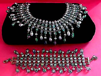 a beautiful vintage costume jewelry parure