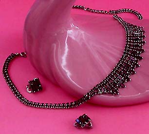 a beautiful vintage costume jewelry parure