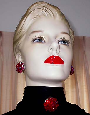 a beautiful vintage costume jewelry parure
