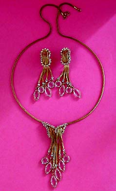 a beautiful vintage costume jewelry parure
