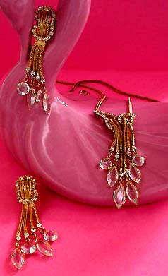 a beautiful vintage costume jewelry parure