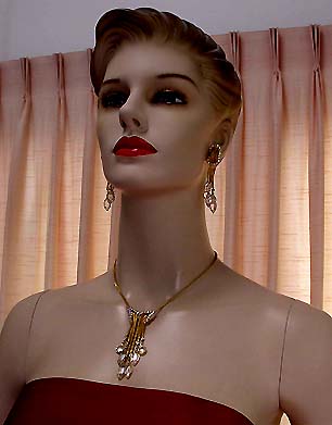 a beautiful vintage costume jewelry parure