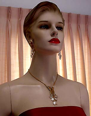 a beautiful vintage costume jewelry parure