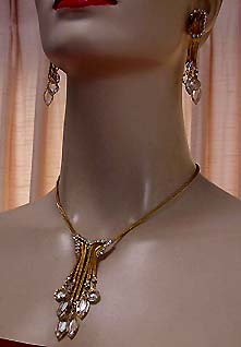 a beautiful vintage costume jewelry parure