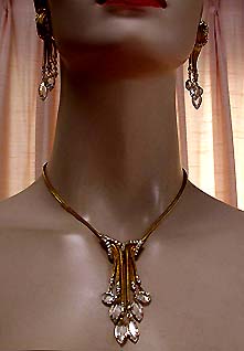 a beautiful vintage costume jewelry parure