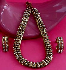 a beautiful vintage costume jewelry parure