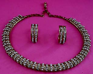 a beautiful vintage costume jewelry parure