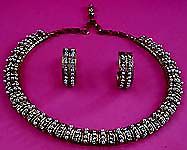 a beautiful Juliana vintage costume jewelry necklace, bracelet and earrings