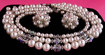a beautiful vintage costume jewelry parure