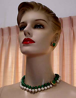a beautiful vintage costume jewelry parure