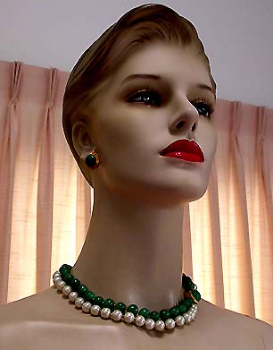 a beautiful vintage costume jewelry parure