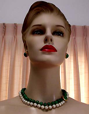 a beautiful vintage costume jewelry parure