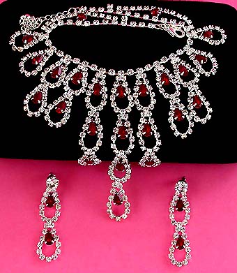 a beautiful vintage costume jewelry parure