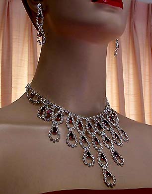 a beautiful vintage costume jewelry parure