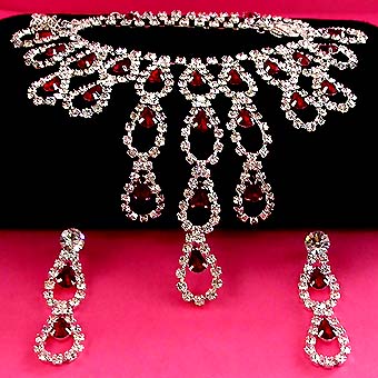 a beautiful vintage costume jewelry parure