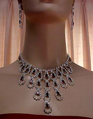 a beautiful vintage costume jewelry parure