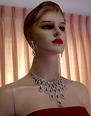 a beautiful vintage costume jewelry parure