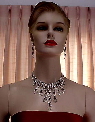 a beautiful vintage costume jewelry parure