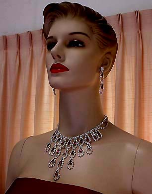 a beautiful vintage costume jewelry parure