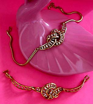 a beautiful vintage costume jewelry parure