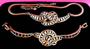 a beautiful vintage costume jewelry parure