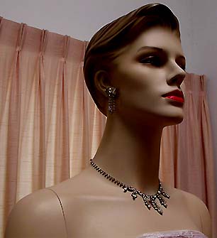 a beautiful vintage costume jewelry parure