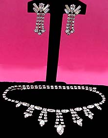 a beautiful vintage costume jewelry parure