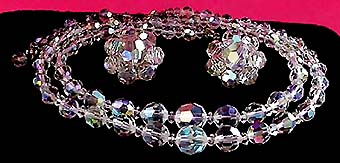 a beautiful vintage costume jewelry parure