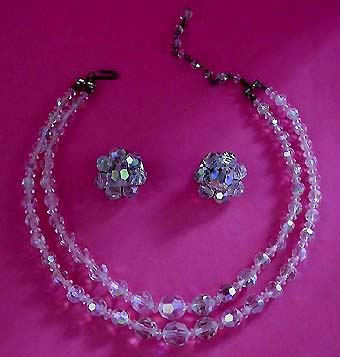 a beautiful vintage costume jewelry parure