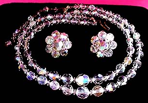 a beautiful vintage costume jewelry parure