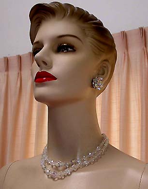 a beautiful vintage costume jewelry parure