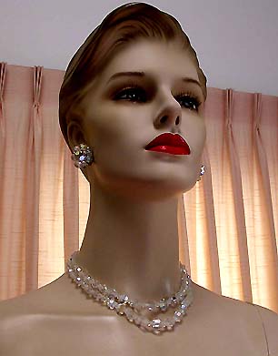 a beautiful vintage costume jewelry parure