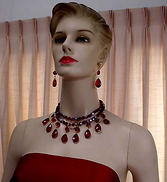 a beautiful vintage costume jewelry parure