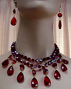 a beautiful vintage costume jewelry parure