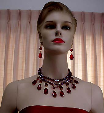 a beautiful vintage costume jewelry parure