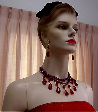 a beautiful vintage costume jewelry parure