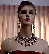 a beautiful Juliana vintage costume jewelry necklace, bracelet and earrings