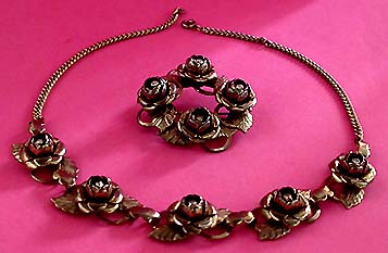 a beautiful vintage costume jewelry parure