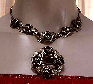 a beautiful vintage costume jewelry parure