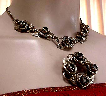 a beautiful vintage costume jewelry parure