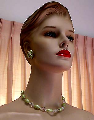 a beautiful vintage costume jewelry parure