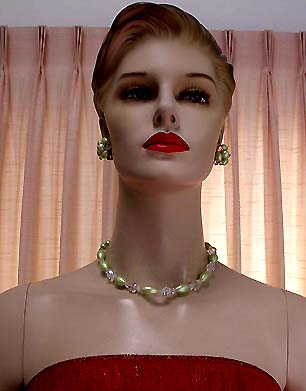 a beautiful vintage costume jewelry parure