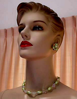a beautiful vintage costume jewelry parure