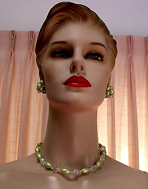 a beautiful vintage costume jewelry parure